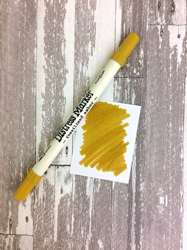 Tim Holtz Distress® Dual Tip Marker Fossilized Amber Writing & Coloring Distress 