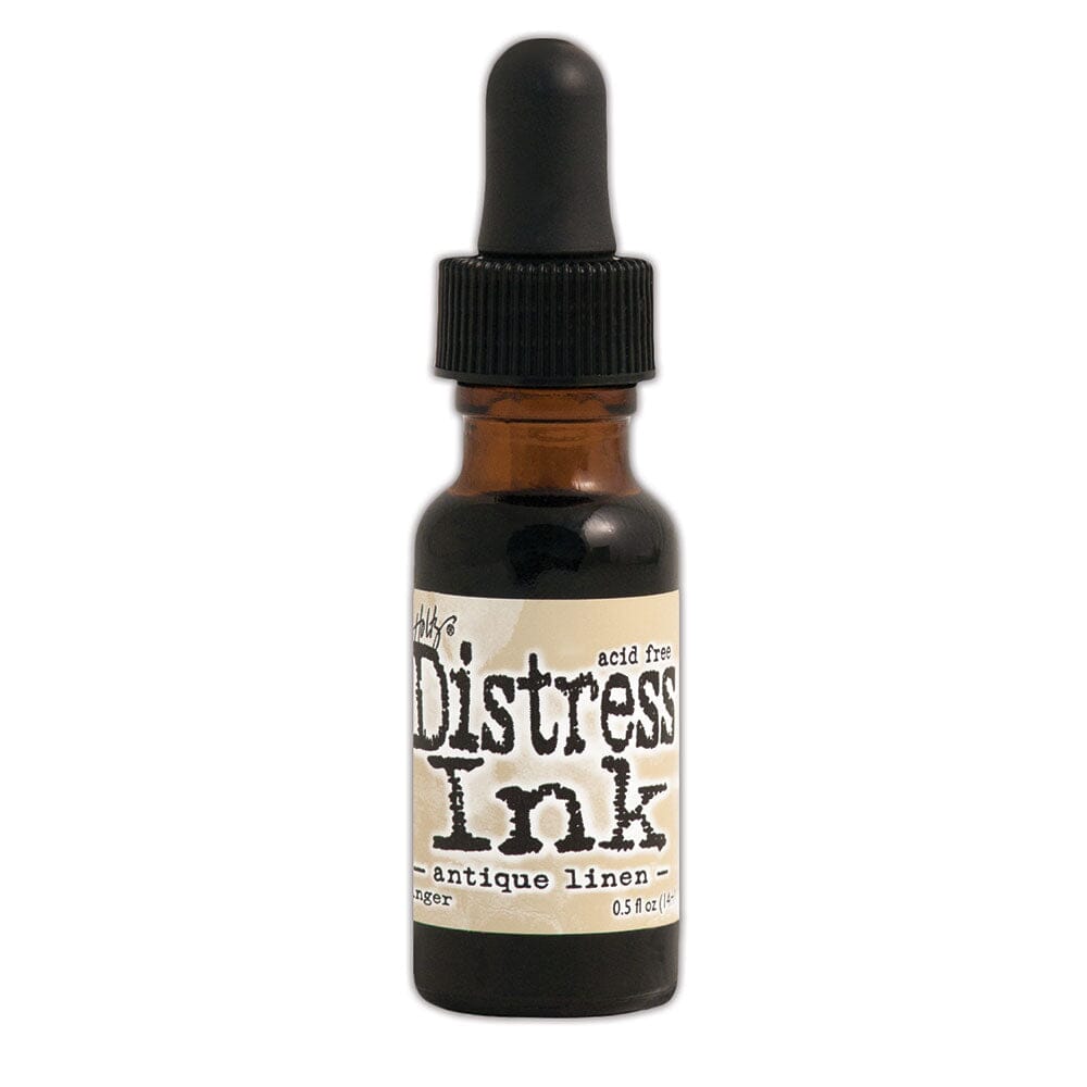 Tim Holtz Distress® Ink Pad Re-Inker Antique Linen, 0.5oz Ink Distress 