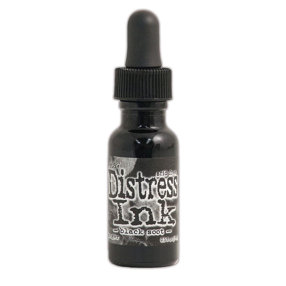 Tim Holtz Distress® Ink Pad Re-Inker Black Soot, 0.5oz Ink Distress 