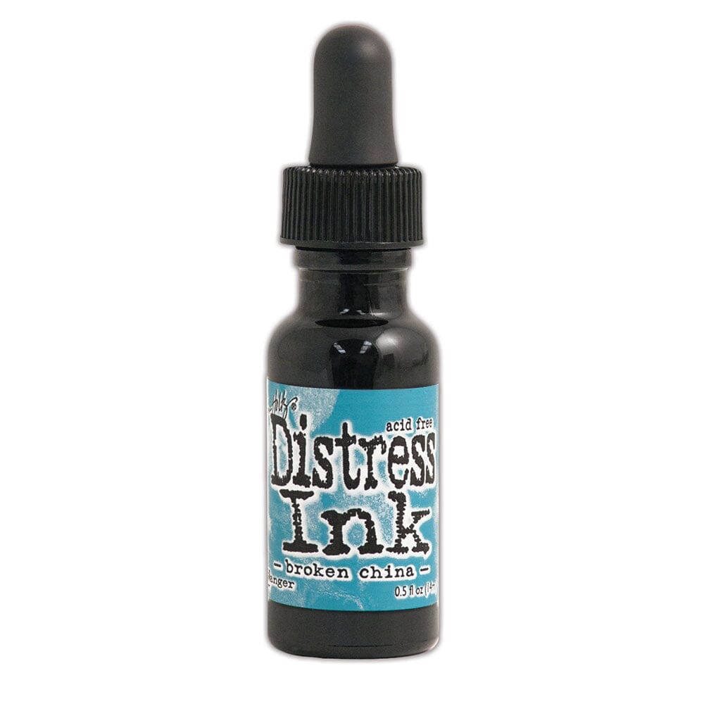 Tim Holtz Distress® Ink Pad Re-Inker Broken China, 0.5oz Ink Distress 