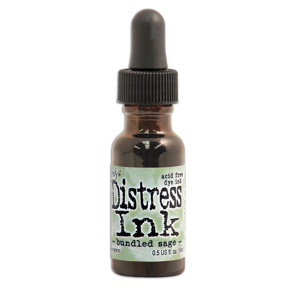 Tim Holtz Distress® Ink Pad Re-Inker Bundled Sage, 0.5oz Ink Distress 