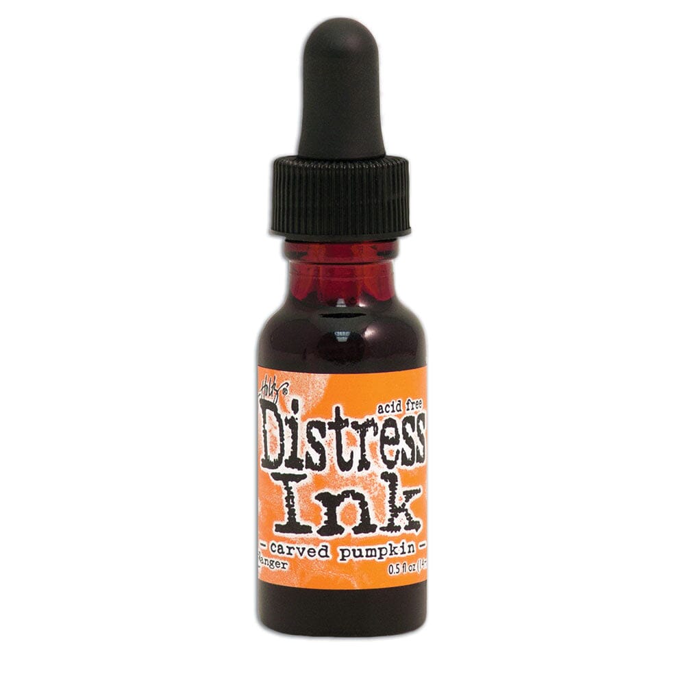 Tim Holtz Distress® Ink Pad Re-Inker Carved Pumpkin, 0.5oz Ink Distress 