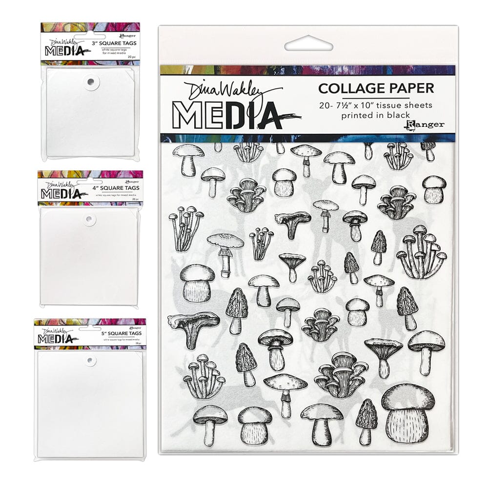 Dina Wakley Media Tags & Collage Paper Bundle Bundles Dina Wakley Media 