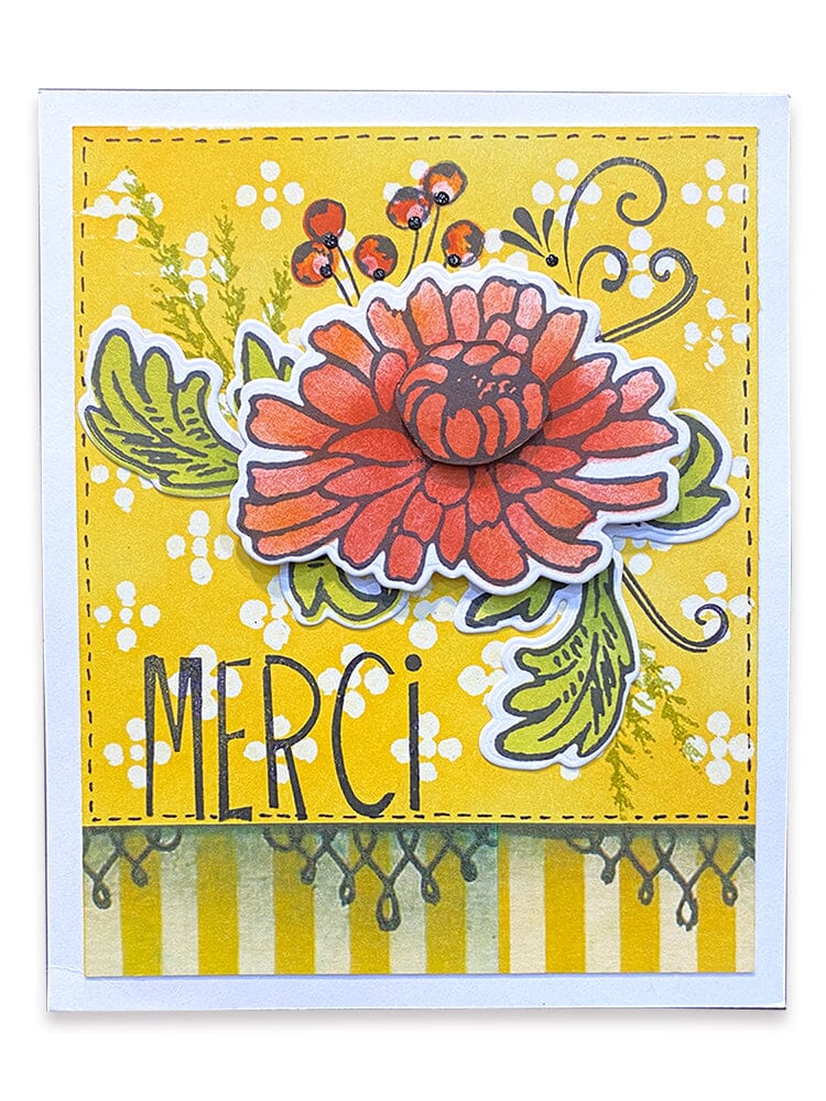 Wendy Vecchi Stamp, Die & Stencil Set - Merci & More Set Wendy Vecchi 