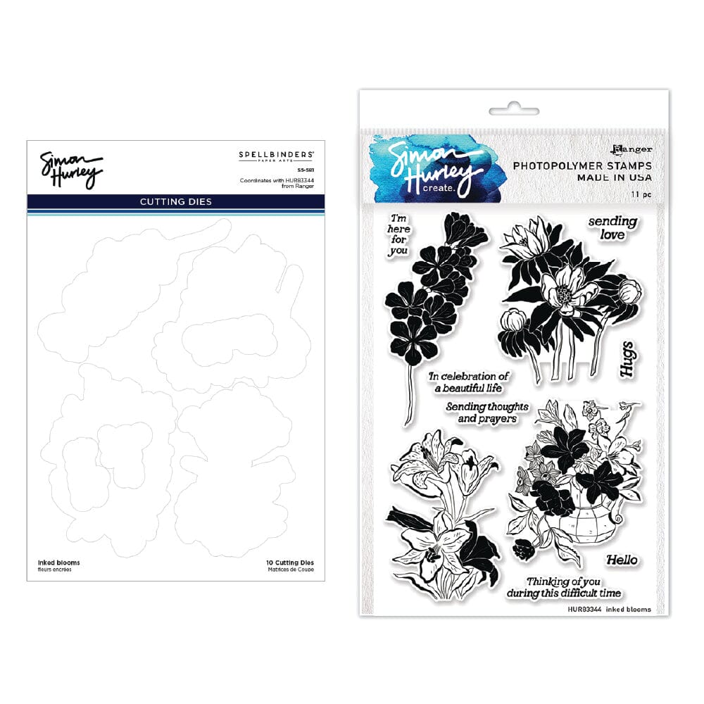 Simon Hurley create. Inked Blooms Stamp & Die Set Bundles Simon Hurley 