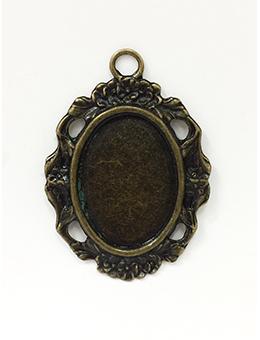 Rue Romantique Floral Oval Bezel Antique Bronze 10pk Bezels & Charms ICE Resin® 