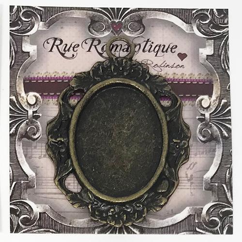 Rue Romantique Floral Oval Bezel Antique Bronze 10pk Bezels & Charms ICE Resin® 